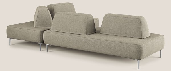 Newton divano angolare modulare con schienali movibili T07 beige