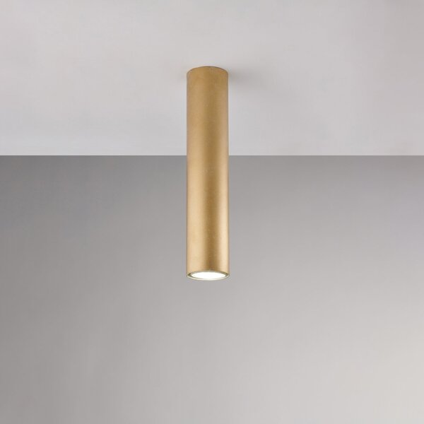 Plafoniera Moderna A Cilindro Dag 1 Luce Gu10 In Ferro Laccato Oro