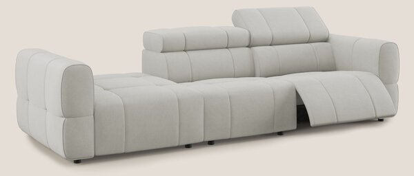 Giotto Divano con terminale e opzione relax elettrico in microfibra ef