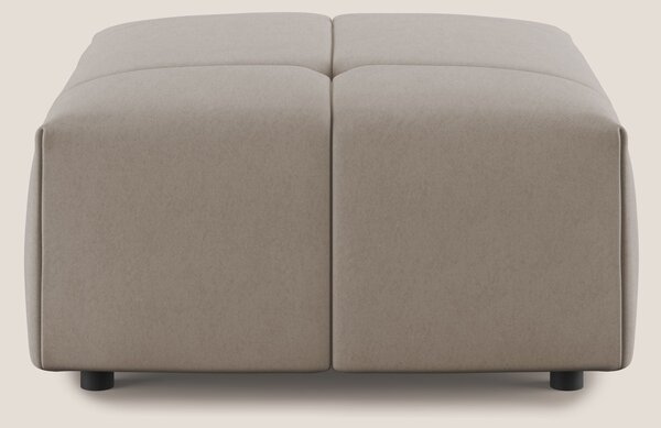 Giotto pouf in morbida microfibra effetto velluto impermeabile idrorep