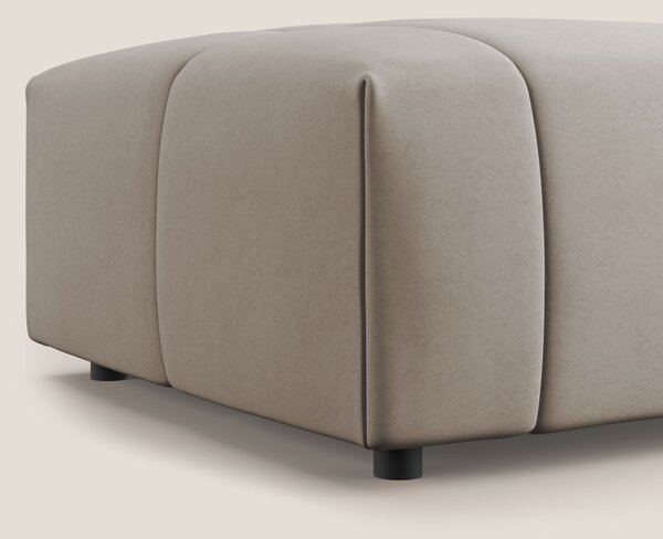Giotto pouf in morbida microfibra effetto velluto impermeabile idrorep