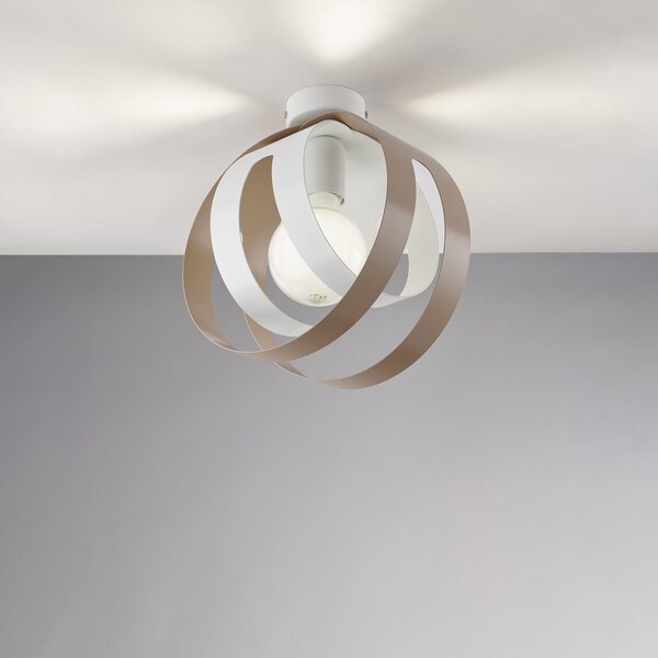 Lampada a Soffitto Classica Impero Acciaio Cromo Vetro Trasparente 4 Luci E14