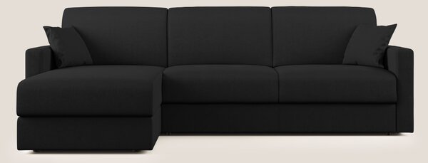 Chris Divano letto angolare con penisola in microfibra smacchiabile T1
