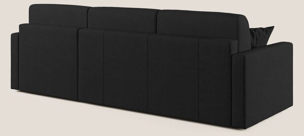 Chris Divano letto angolare con penisola in microfibra smacchiabile T1