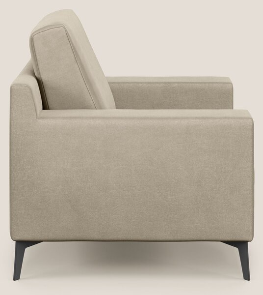 Prestige poltroncina moderna in microfibra smacchiabile T11 tortora