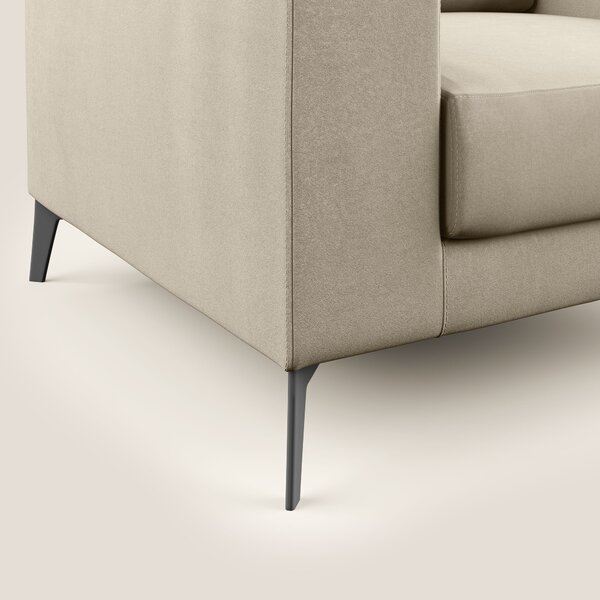 Prestige poltroncina moderna in microfibra smacchiabile T11 tortora