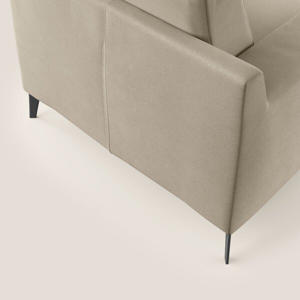 Prestige poltroncina moderna in microfibra smacchiabile T11 tortora