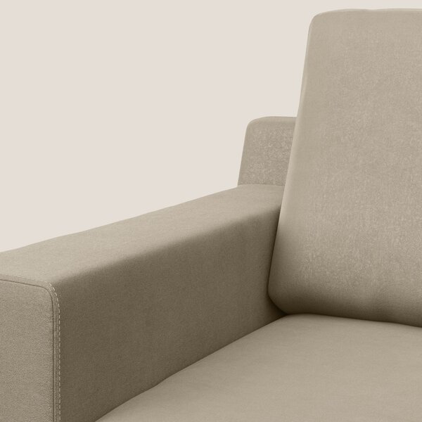 Prestige poltroncina moderna in microfibra smacchiabile T11 tortora