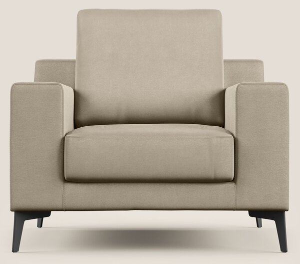Prestige poltroncina moderna in microfibra smacchiabile T11 tortora