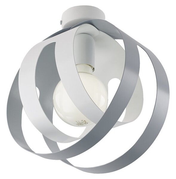 Lampada a Soffitto Classica Impero Acciaio Cromo Vetro Trasparente 6 Luci E14