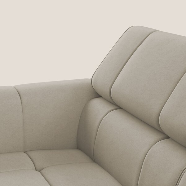 Giotto Divano modulare con opzione relax elettrico in microfibra effet