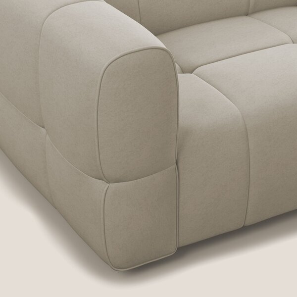 Giotto Divano modulare con opzione relax elettrico in microfibra effet