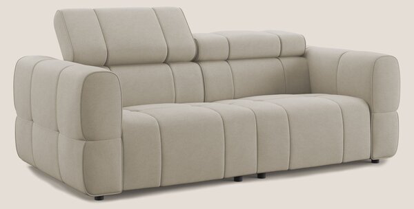 Giotto Divano modulare con opzione relax elettrico in microfibra effet