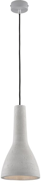Sospensione 1 Luce Portland In Ferro E Diffusore Cemento Diam 17