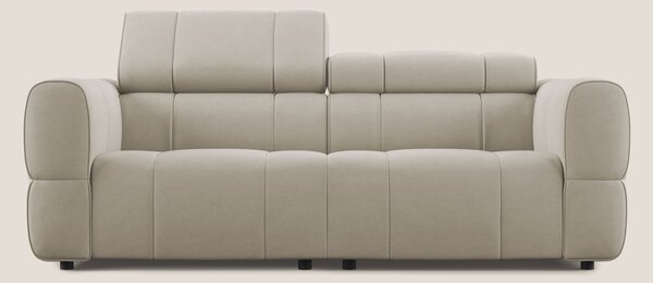 Giotto Divano modulare con opzione relax elettrico in microfibra effet