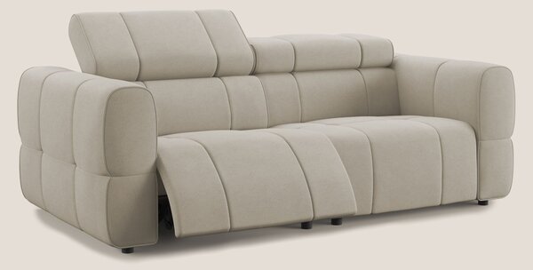Giotto Divano modulare con opzione relax elettrico in microfibra effet