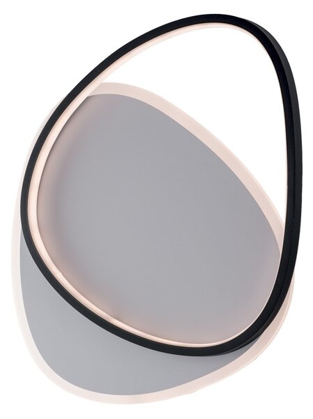 Plafoniera Moderna Amy Led Integrato Cct Alluminio Bianco E Nero 44 W