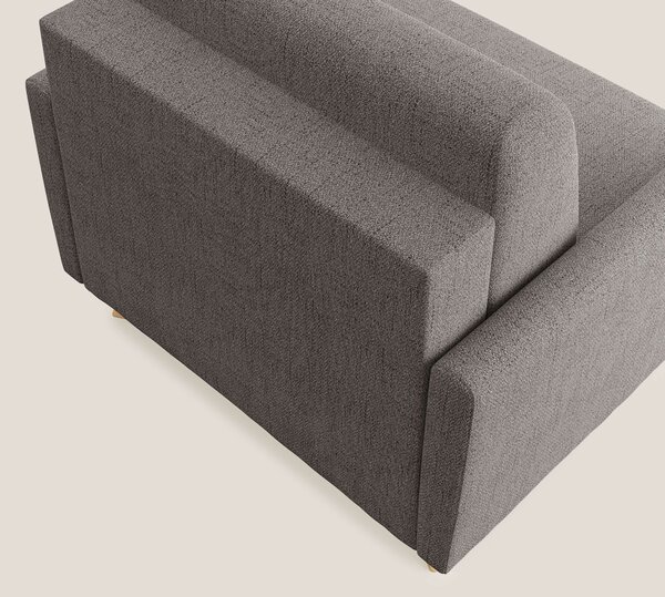 Edgar poltrona letto in tessuto felis impermeabile T03 talpa
