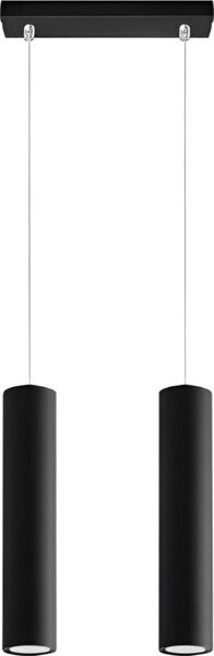 Lampadario a sospensione con filo KARADON 2xGU10/30W/230V nero