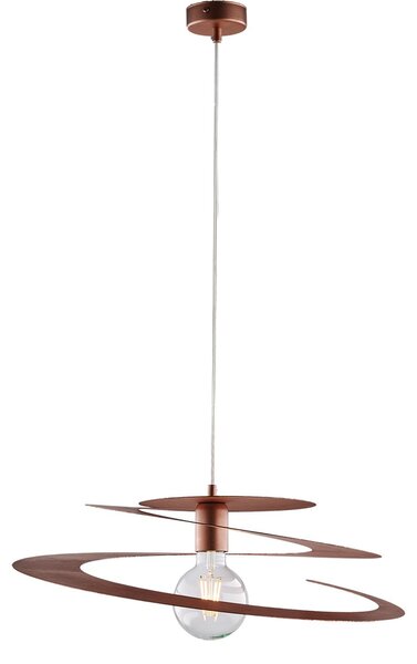 Sospensione Moderna 1 Luce Spring Ferro Laccato Rame Taglio Laser