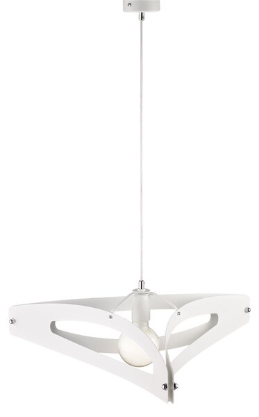 Sospensione Moderna 1 Luce Onyx Ferro Taglio Laser Bianco