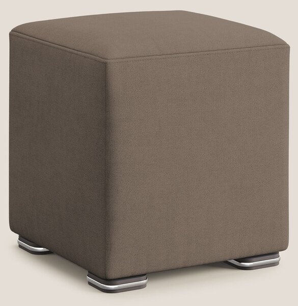 Cube pouf in tessuto morbido impermeabile T02 marrone