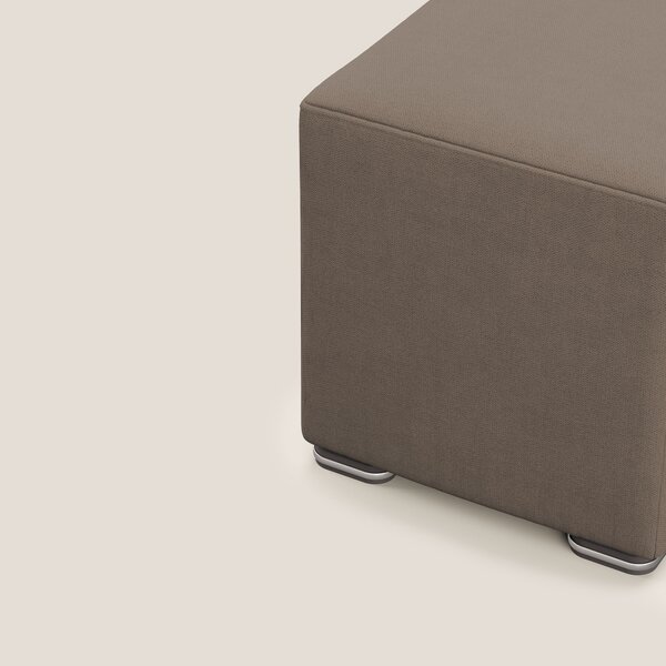 Cube pouf in tessuto morbido impermeabile T02 marrone