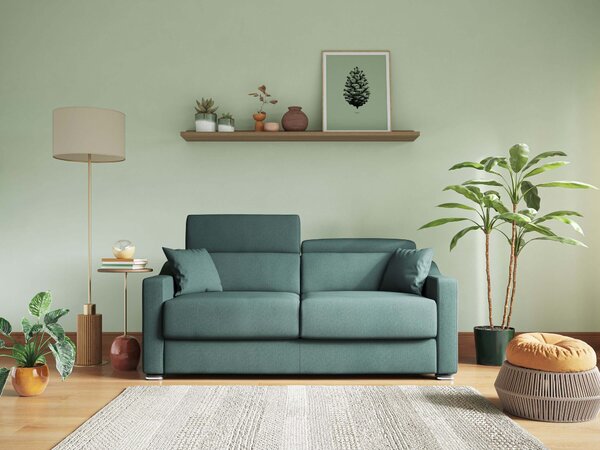Amber divano letto matrimoniale in tessuto smacchiabile T05 verde