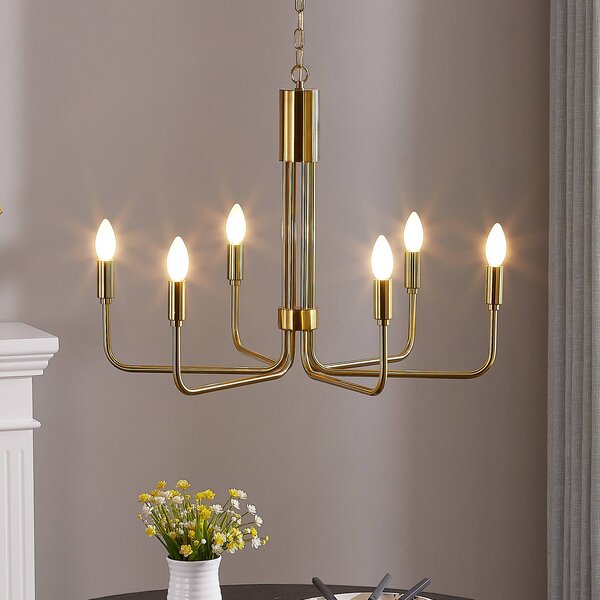 Lampadario a soffitto Elanova Lindby, dimmerabile, Ottone / Oro, Soggiorno / Sala da pranzo, Metallo, Antico, Lampadario