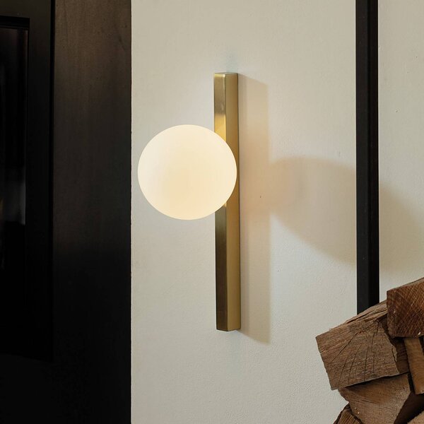 IDEAL LUX Applique da parete di design Binomio, Ottone / Oro, Soggiorno / Sala da pranzo, Metallo, Moderno, Applique