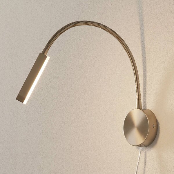 FISCHER & HONSEL Applique da parete a LED Raik, dimmerabile, Alluminio / Grigio / Zincato, Camera da letto, Metallo, Moderno, Applique a LED