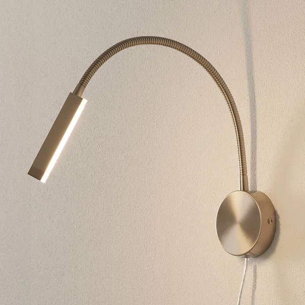 FISCHER & HONSEL Applique da parete a LED Raik, dimmerabile, Alluminio / Grigio / Zincato, Camera da letto, Metallo, Moderno, Applique a LED