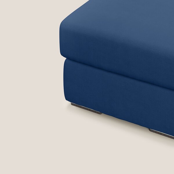 Sun pouf apribile contenitore in microfibra smacchiabile T11 blu