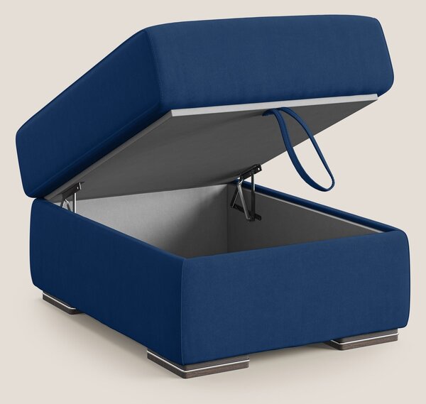 Sun pouf apribile contenitore in microfibra smacchiabile T11 blu