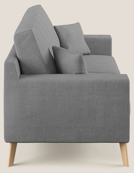 Danish divano moderno in tessuto morbido impermeabile T02 grigio