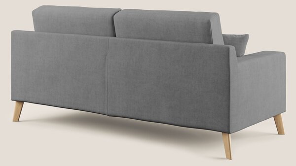 Danish divano moderno in tessuto morbido impermeabile T02 grigio