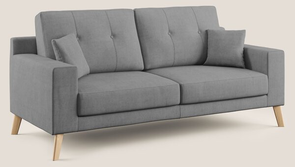 Danish divano moderno in tessuto morbido impermeabile T02 grigio