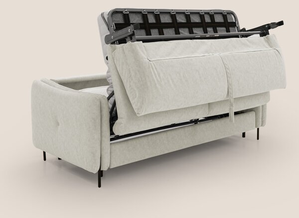 Gregory Divano letto con materasso h18 cm in microfibra effetto vellut