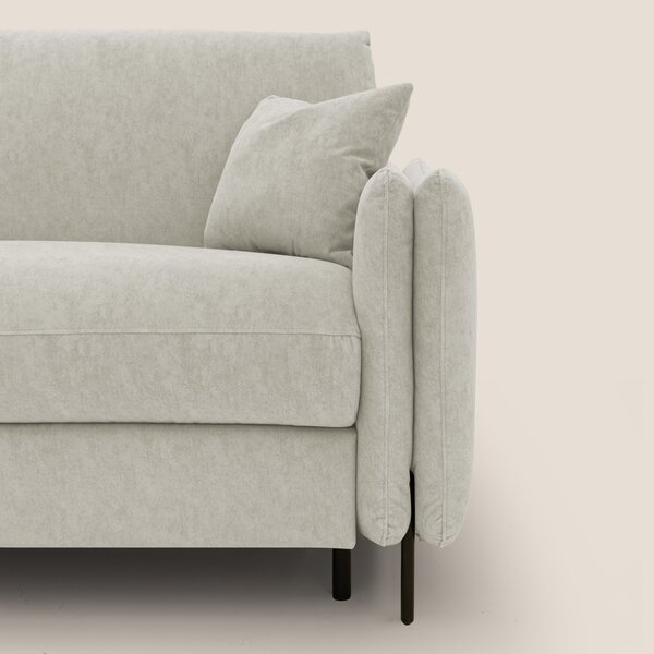 Gregory Divano letto con materasso h18 cm in microfibra effetto vellut