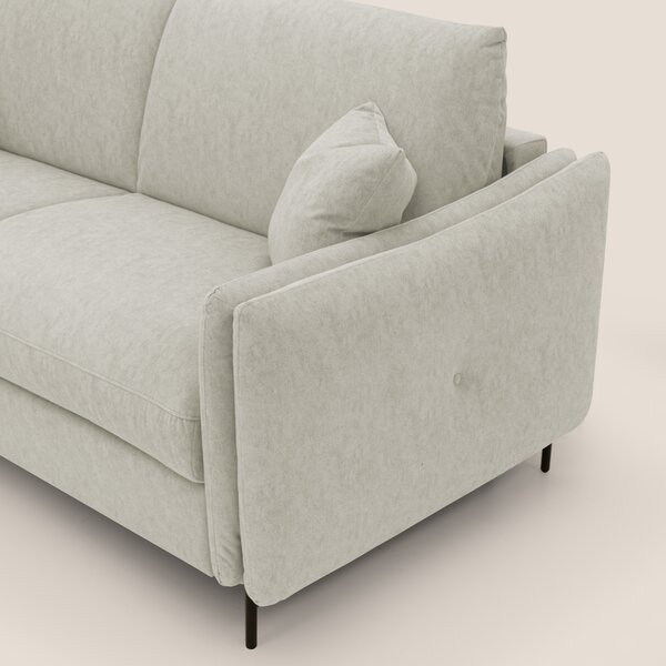 Gregory Divano letto con materasso h18 cm in microfibra effetto vellut