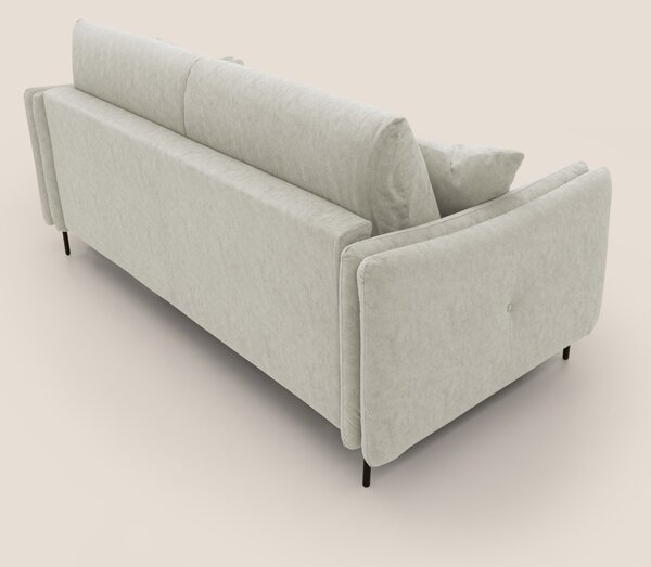 Gregory Divano letto con materasso h18 cm in microfibra effetto vellut