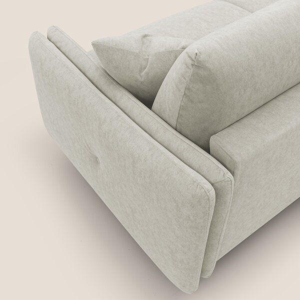 Gregory Divano letto con materasso h18 cm in microfibra effetto vellut