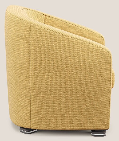Cloe Poltroncina in tessuto smacchiabile con acqua QuickClean T08 gial