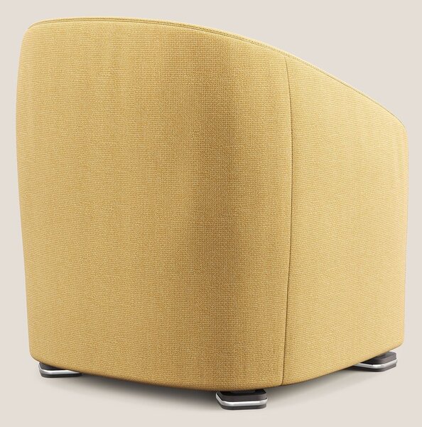 Cloe Poltroncina in tessuto smacchiabile con acqua QuickClean T08 gial