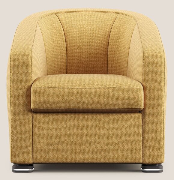Cloe Poltroncina in tessuto smacchiabile con acqua QuickClean T08 gial