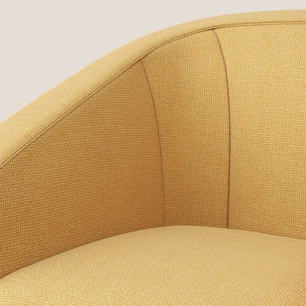 Cloe Poltroncina in tessuto smacchiabile con acqua QuickClean T08 gial