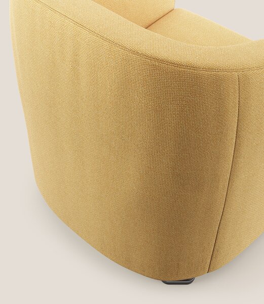Cloe Poltroncina in tessuto smacchiabile con acqua QuickClean T08 gial