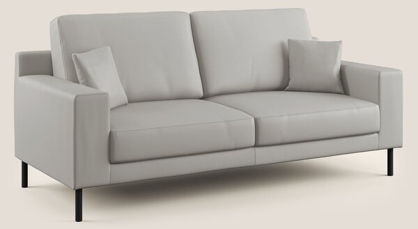 Uranio divano moderno lineare in Ecopelle impermeabile T04 grigio chia