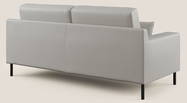 Uranio divano moderno lineare in Ecopelle impermeabile T04 grigio chia