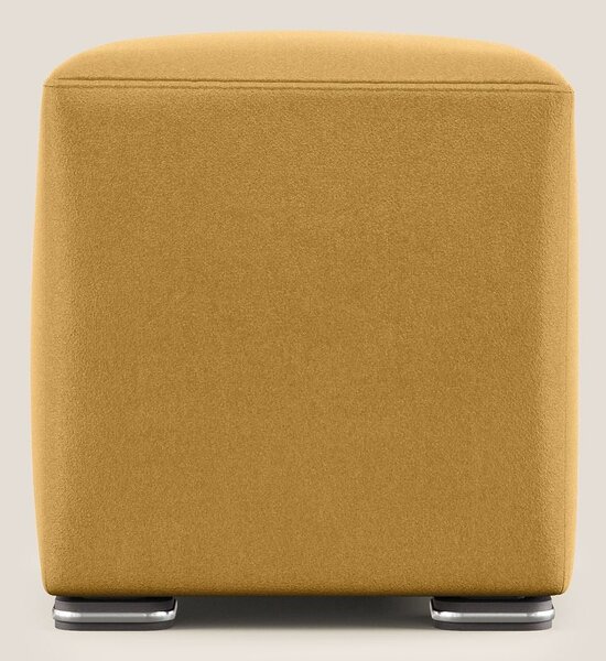 Cube pouf in microfibra smacchiabile T11 giallo
